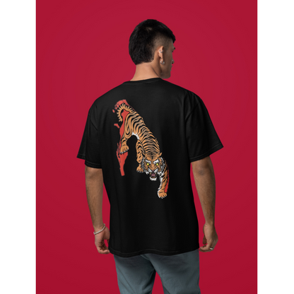 “PUMP COVER” Tiger Tamil T-Shirt - Oversized